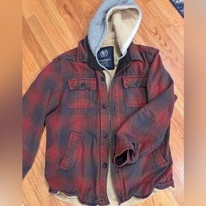 American Eagle Outfitters Buffalo Plaid Sherpa Lined Jacket